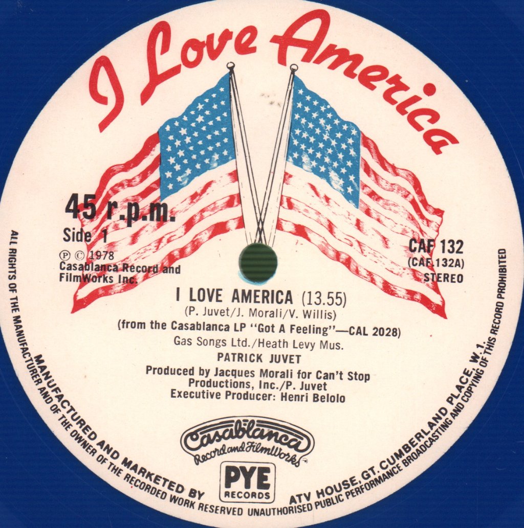 Patrick Juvet - I Love America - 12 Inch