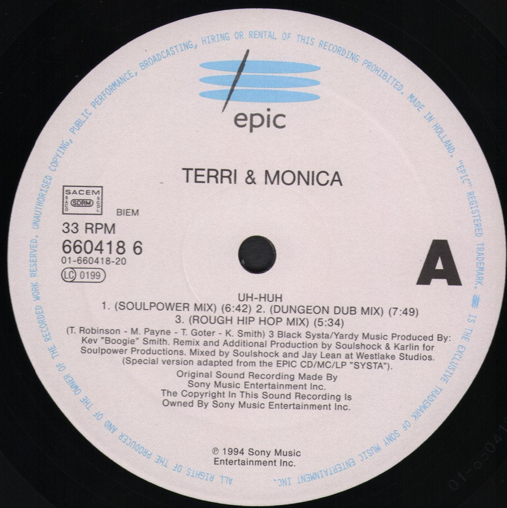 Terri & Monica - Uh Huh - 12 Inch
