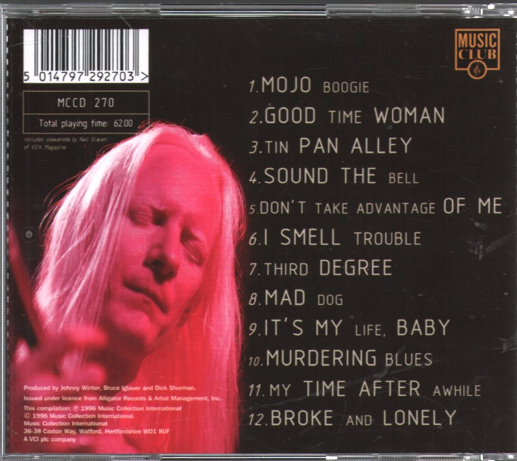 Johnny Winter - Return Of Johnny Guitar (The Best Of Johnny Winter 1984 - 86) - Cd