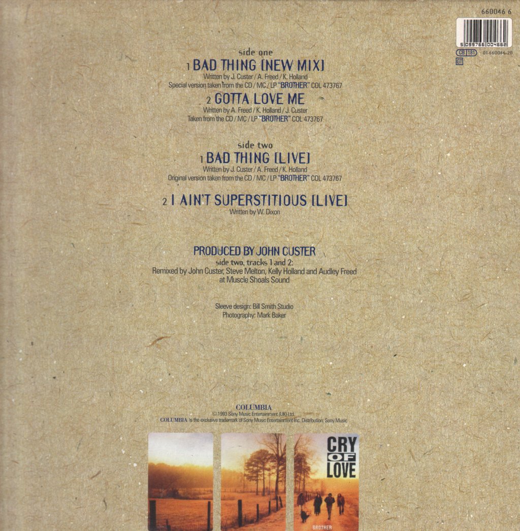 Cry Of Love - Bad Thing - 12 Inch