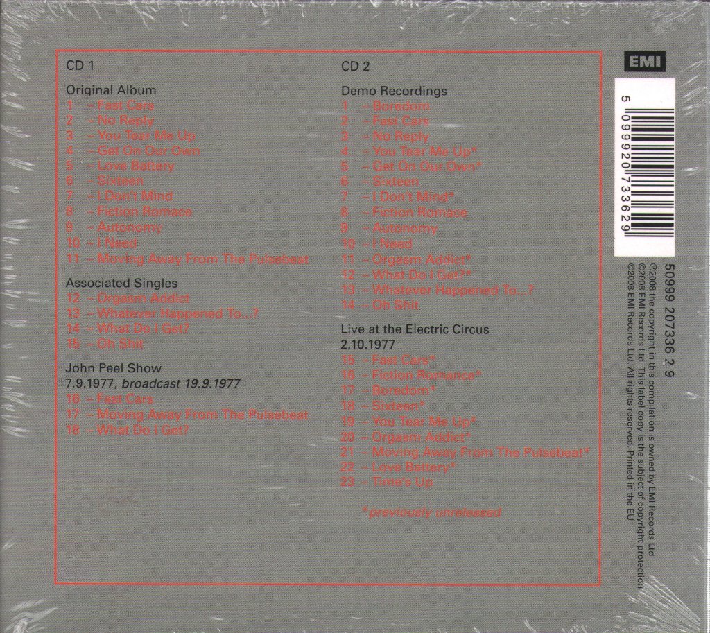 Buzzcocks - Another Music In A Different Kitchen - Double Cd
