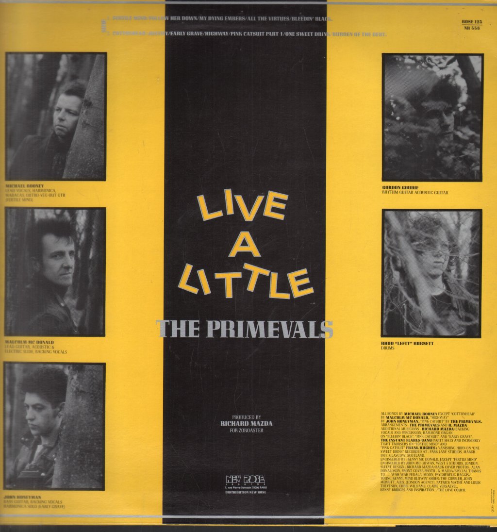 Primevals - Live A Little - Lp