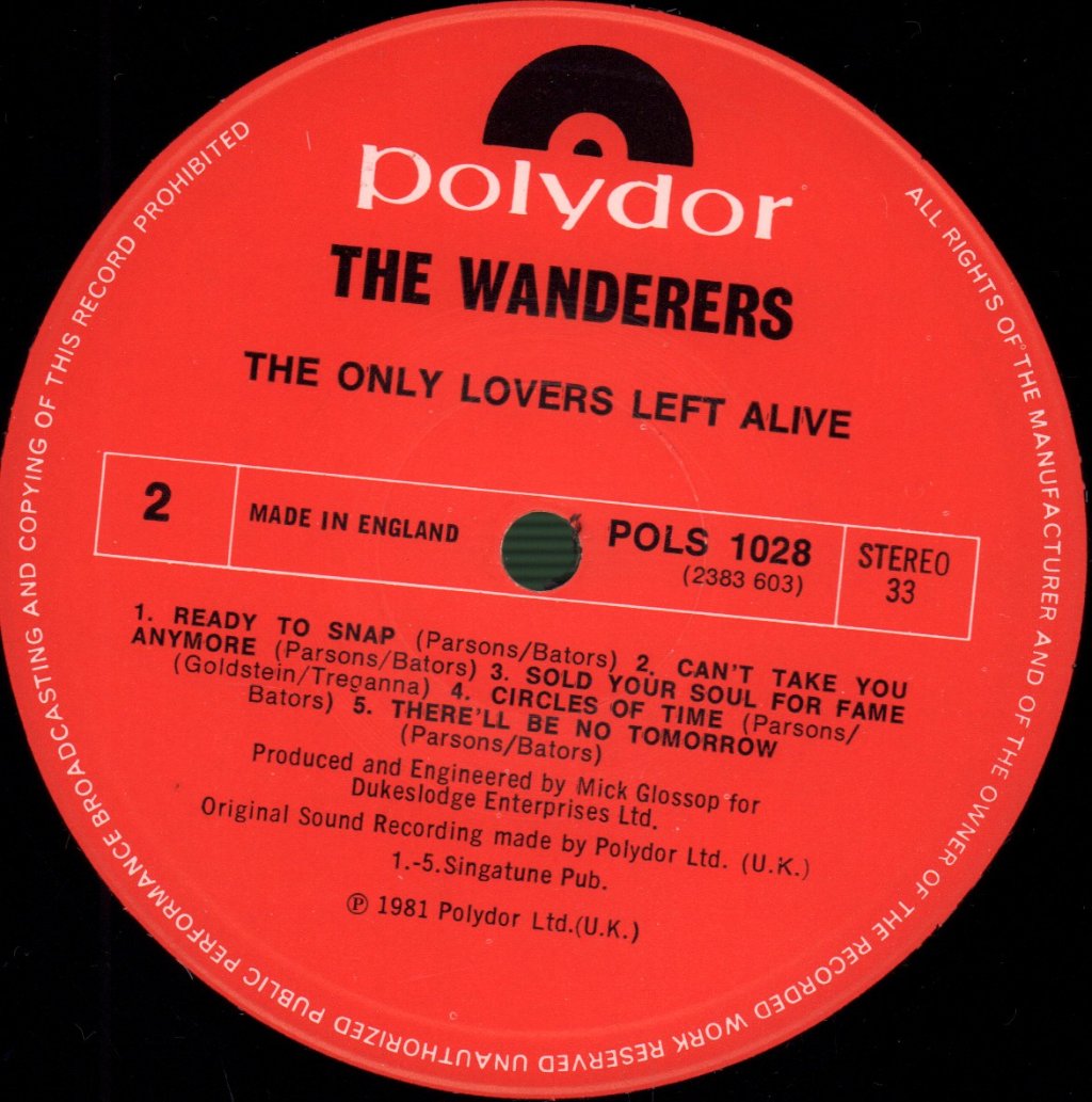 Wanderers (Punk Group) - Only Lovers Left Alive - Lp