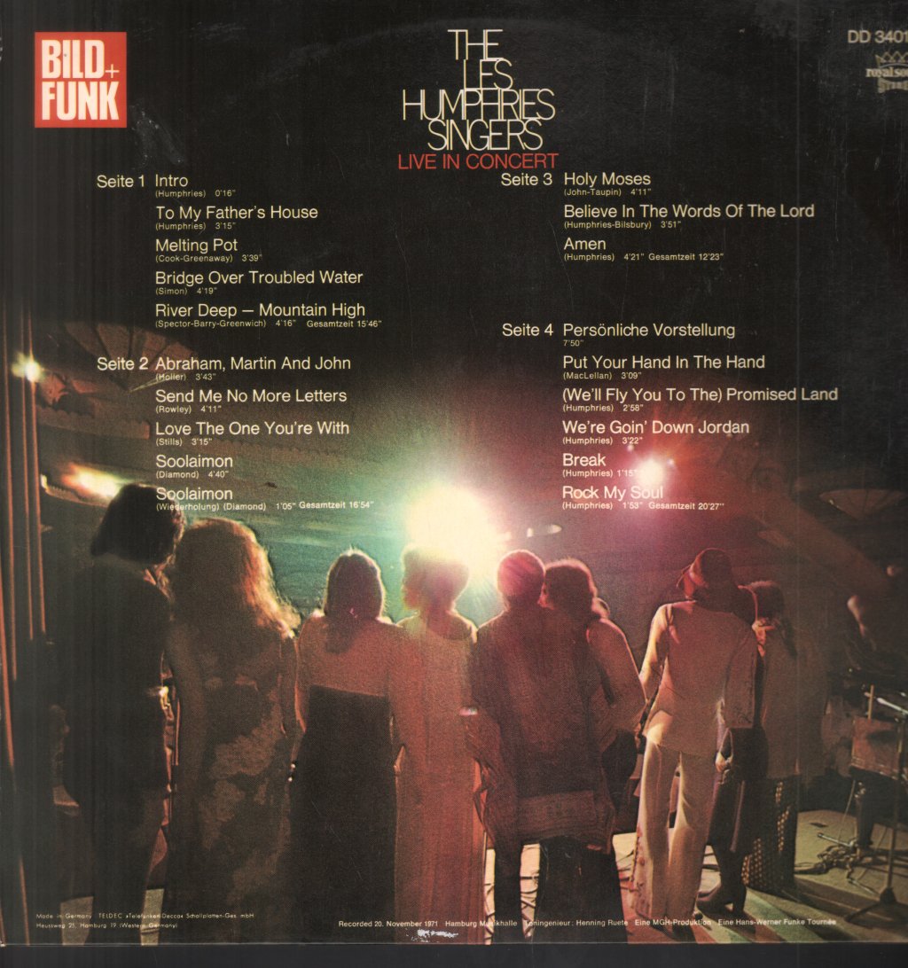 Les Humphries Singers - Live In Concert - Double Lp