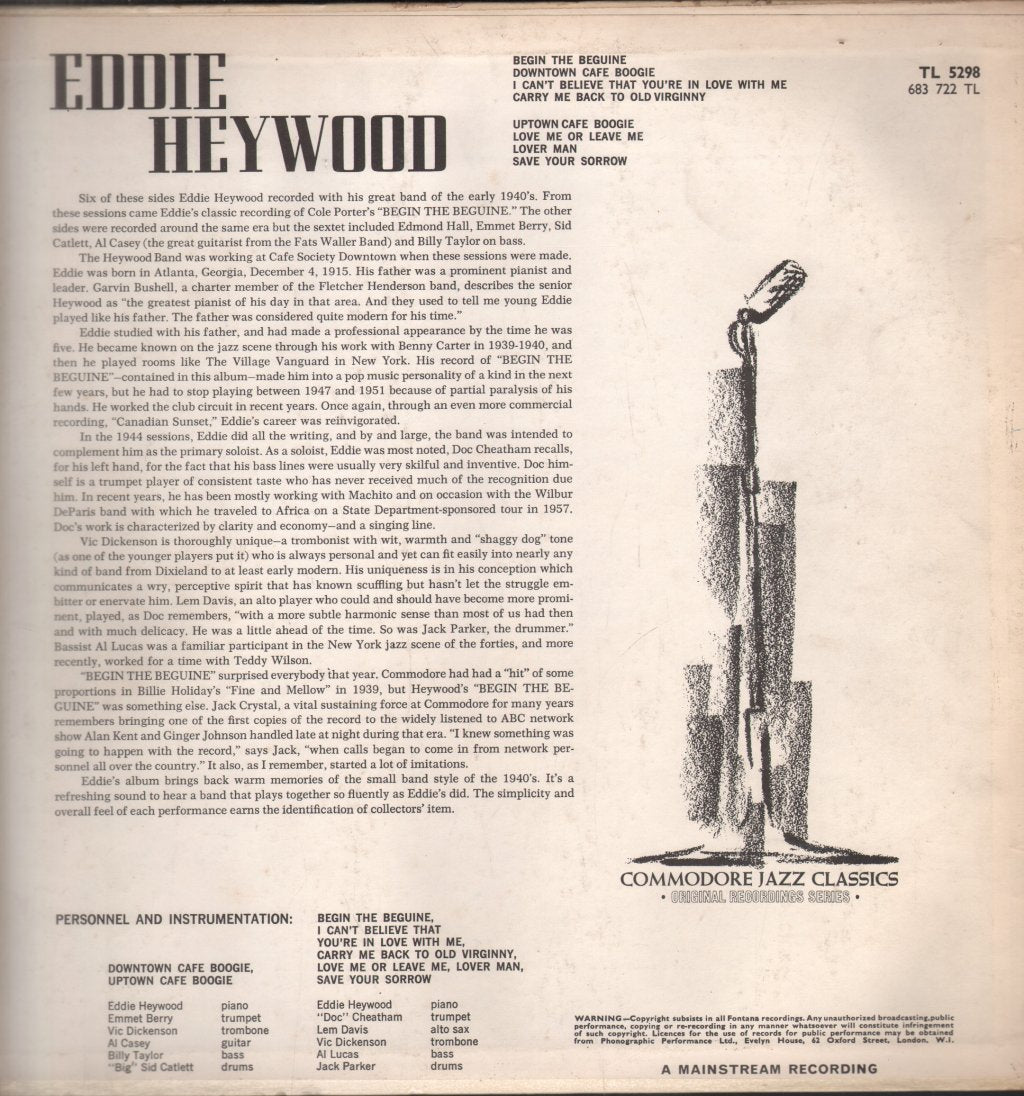 Eddie Heywood - Begin The Beguine - Lp