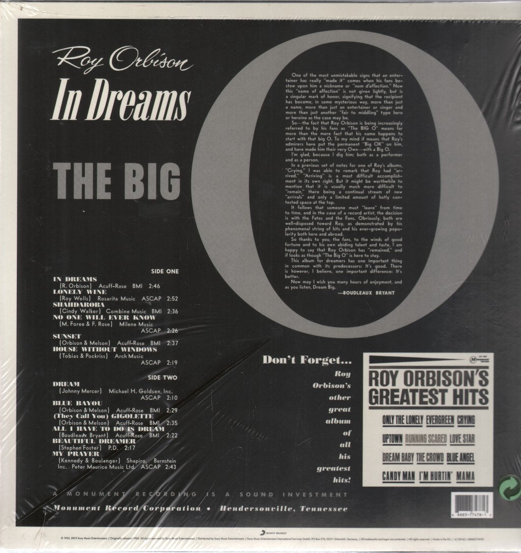Roy Orbison - In Dreams - Lp