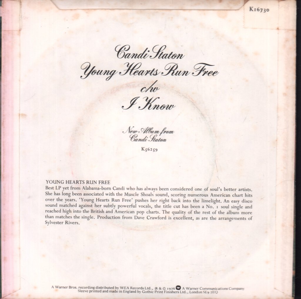 Candi Staton - Young Hearts Run Free - 7 Inch