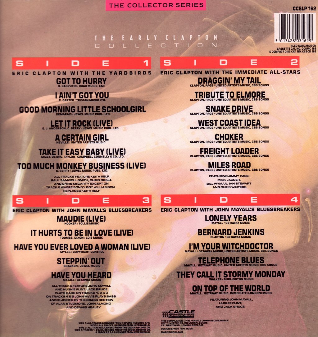 Eric Clapton - Early Clapton Collection - Double Lp