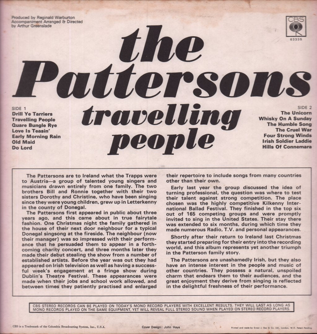 Pattersons - Travelling People - Lp