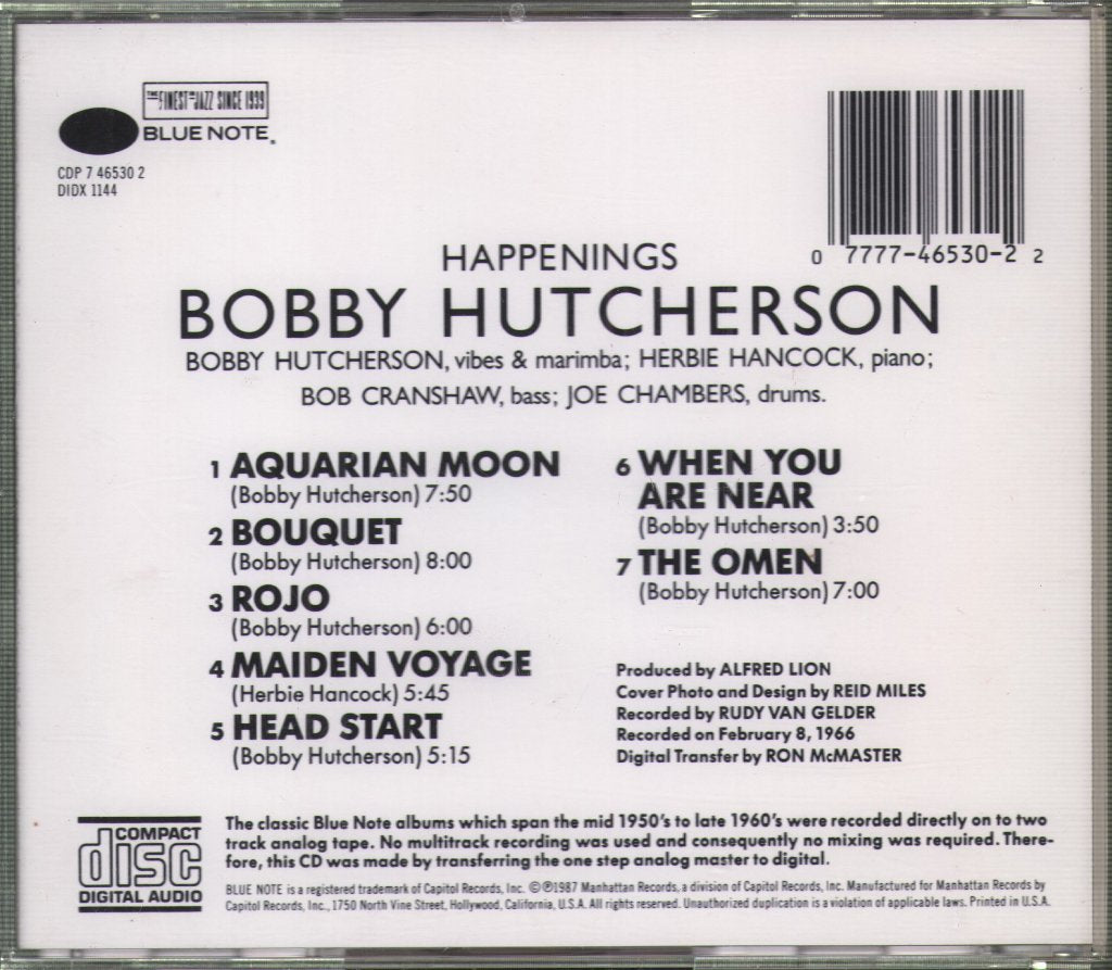 Bobby Hutcherson - Happenings - Cd