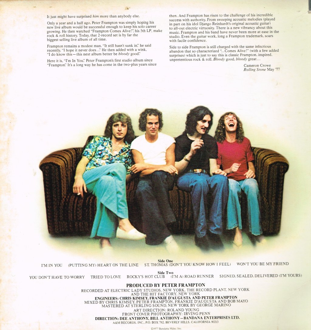 Peter Frampton - I'm In You - Lp