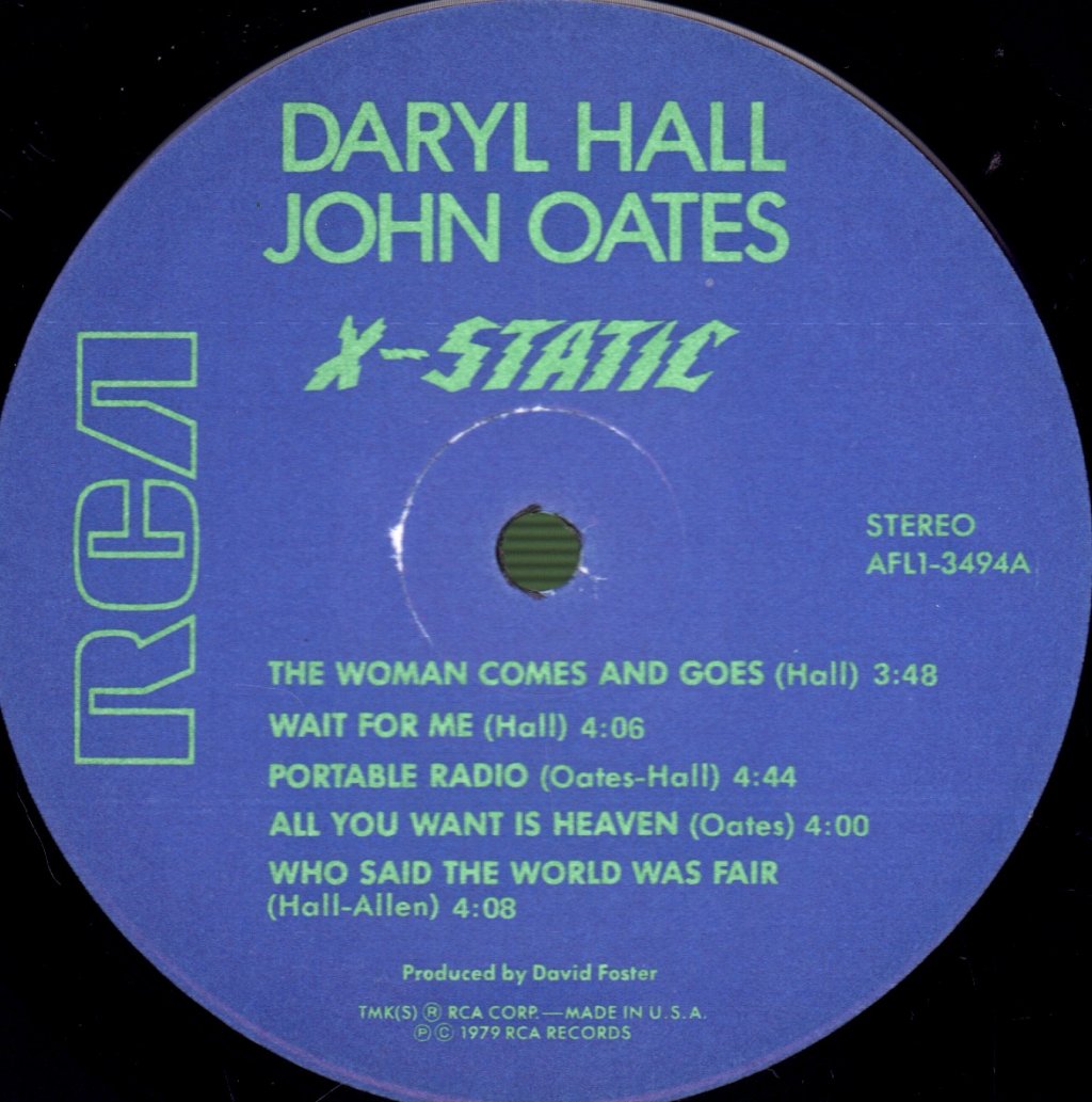 Daryl Hall And John Oates - X-Static - Lp