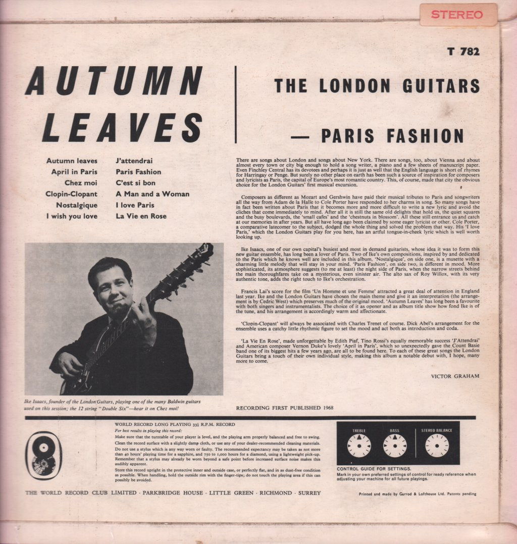 Ike Isaacs - London Guitars Paris Fashion Autumn Leaves - Lp