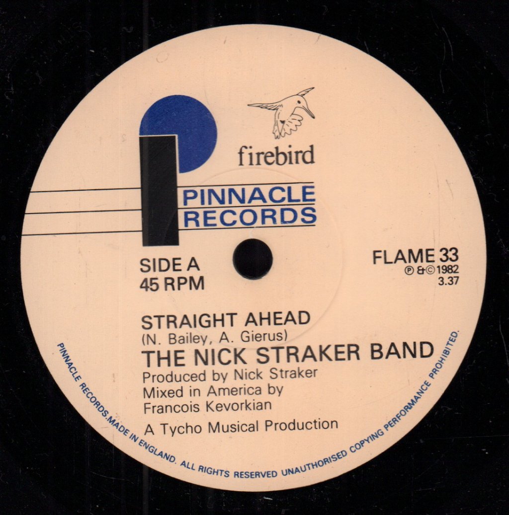 Nick Straker Band - Straight Ahead - 7 Inch
