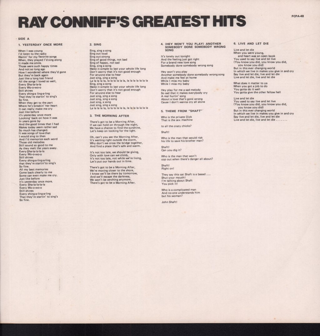 Ray Conniff - Ray Conniff's Greatest Hits - Lp