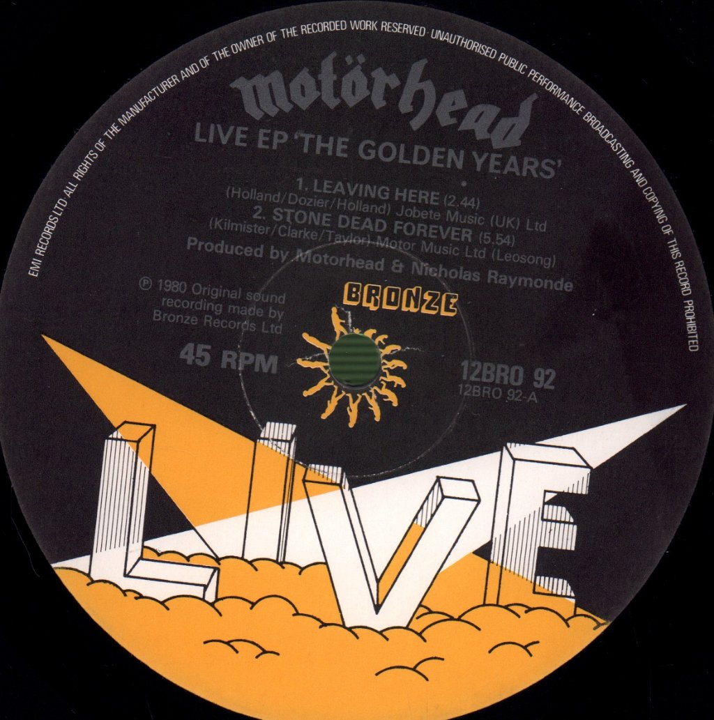 Motorhead - Golden Years - 12 Inch