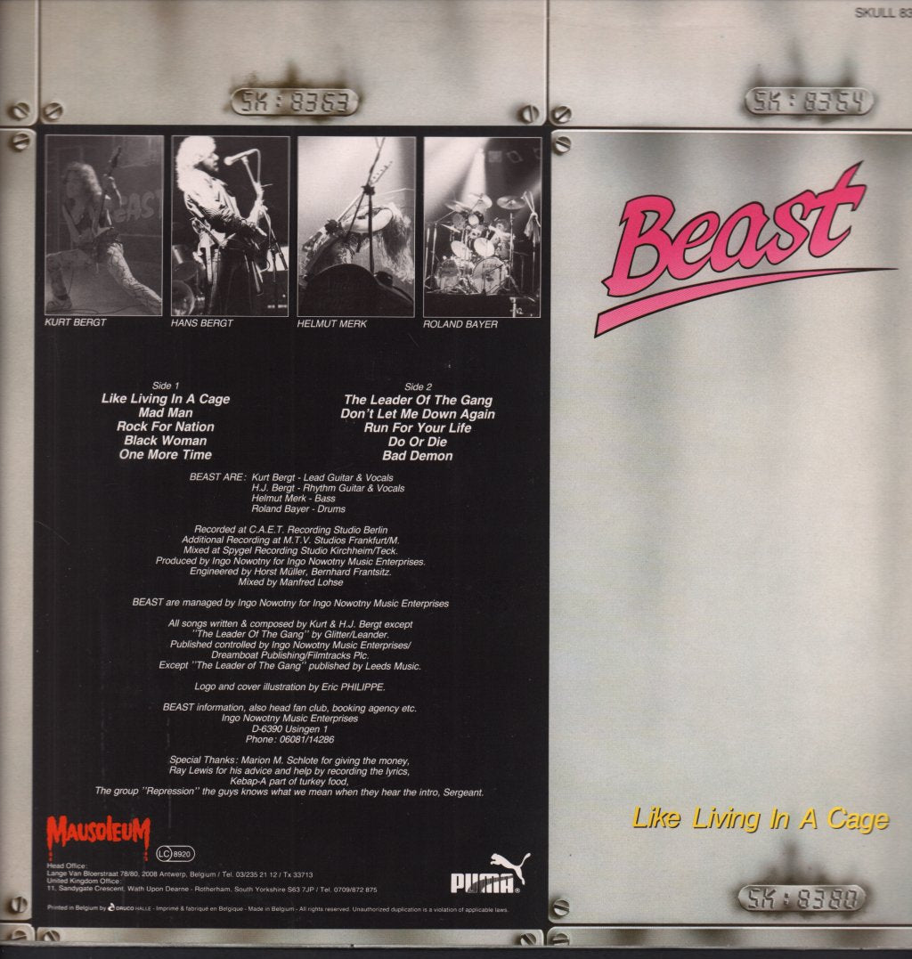 Beast - Like Living In A Cage - Lp
