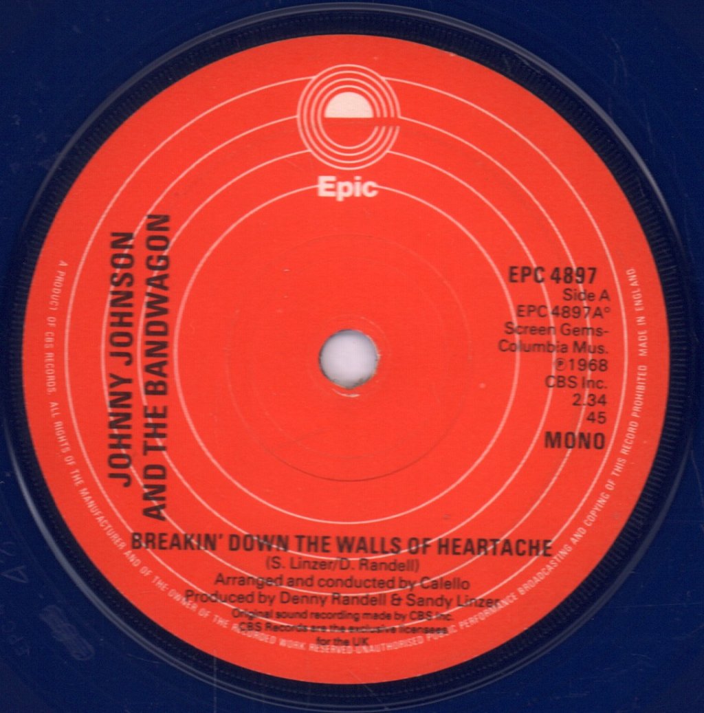 Johnny Johnson And The Bandwagon - Breakin' Down The Walls Of Heartache - 7 Inch