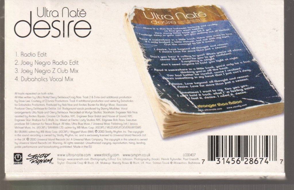 Ultra Nate - Desire - Cassette