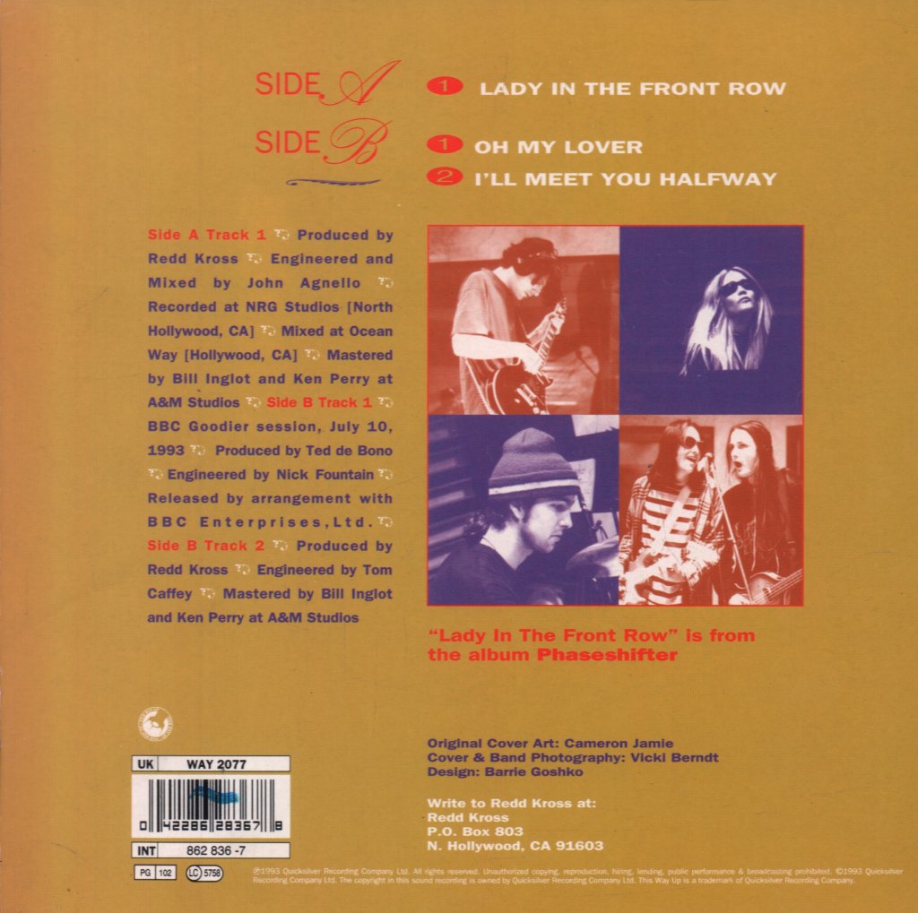 Redd Kross - Lady In The Front Row - 7 Inch