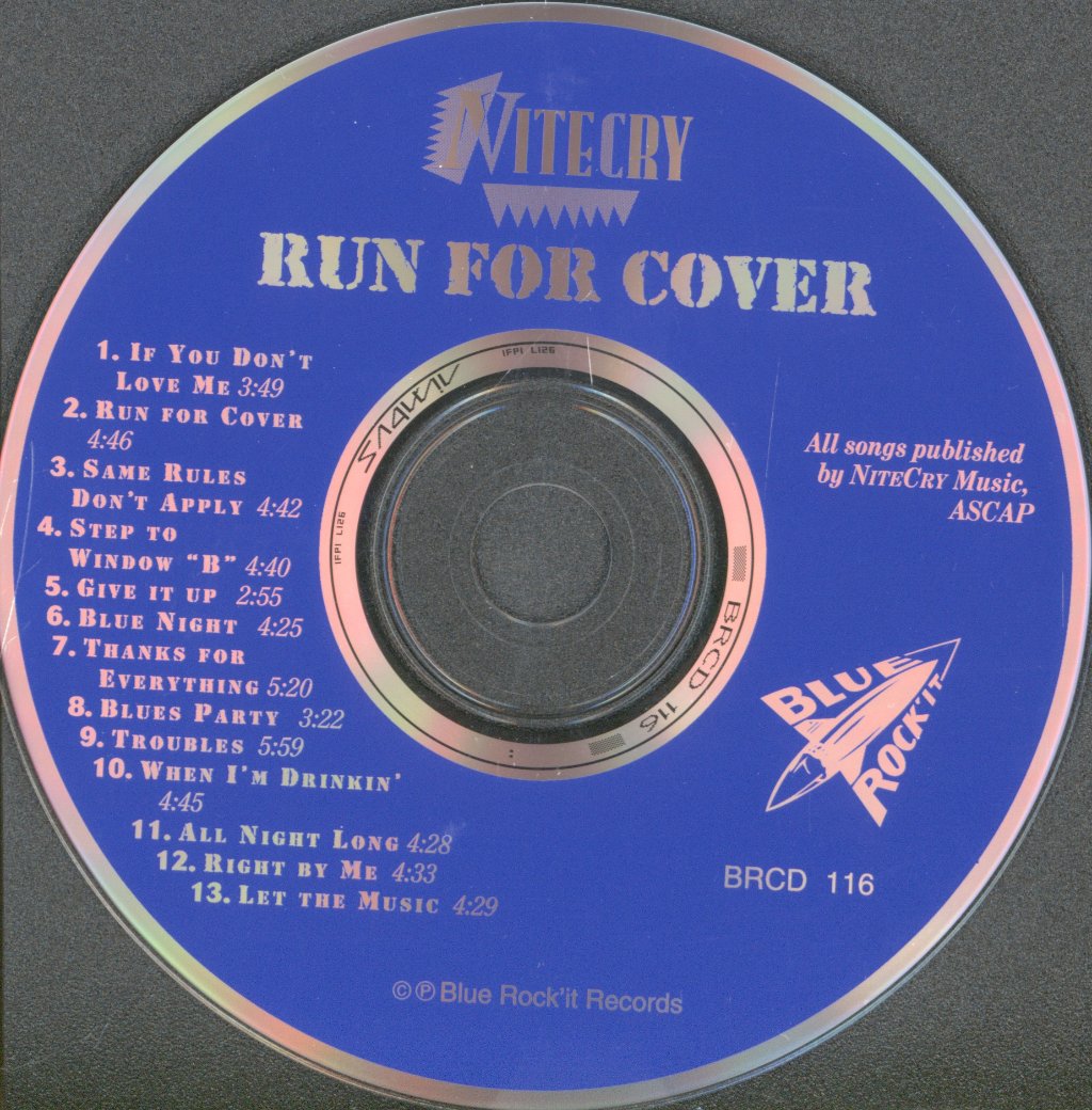NiteCry - Run For Cover - Cd