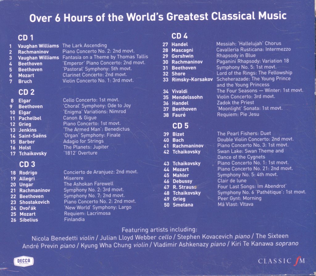 Various Artists - No. 1 Classical Collection - The Nation's 50 Favourite Works - Cd Set