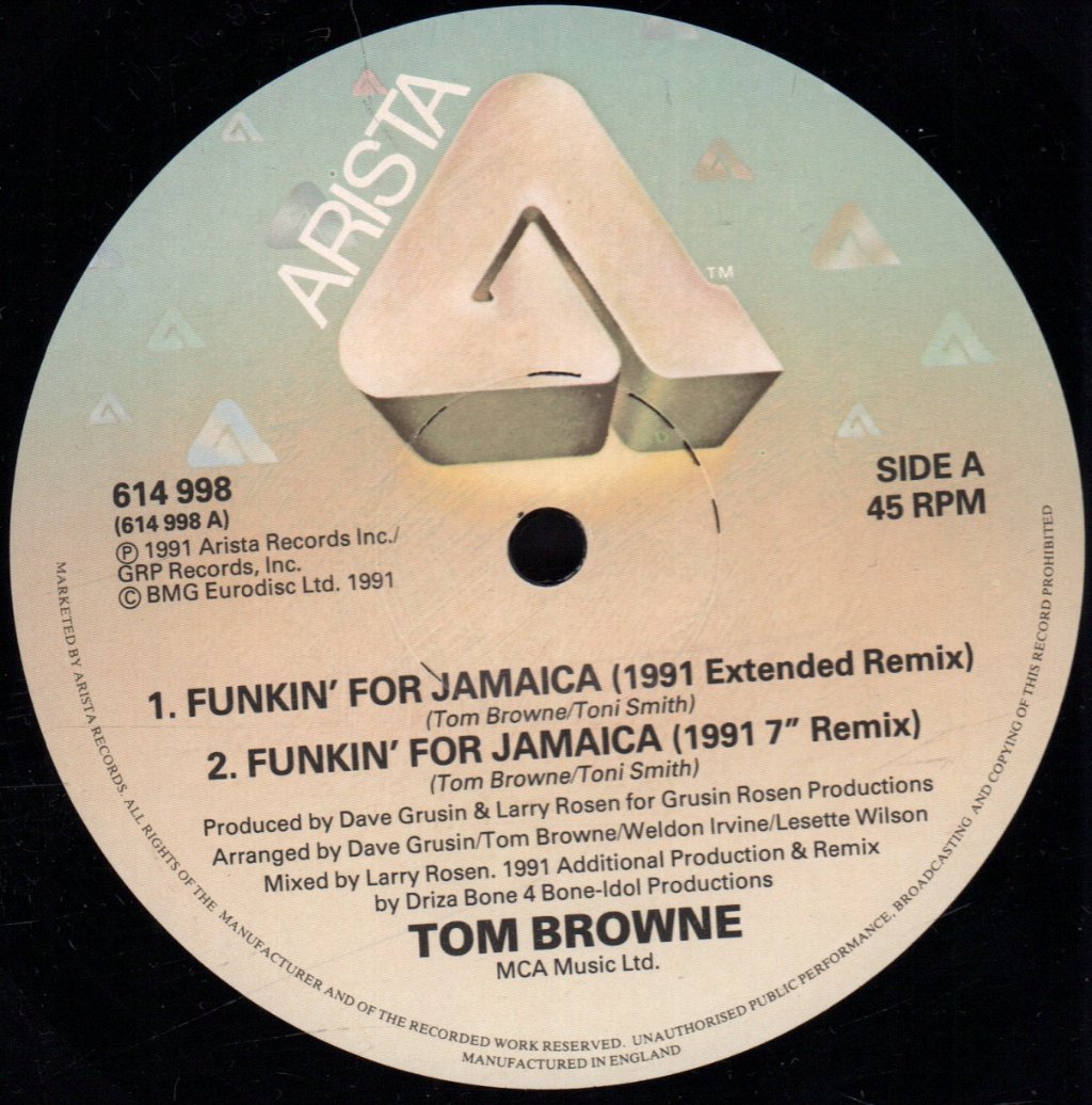 Tom Browne - Funkin' For Jamaica - 12 Inch