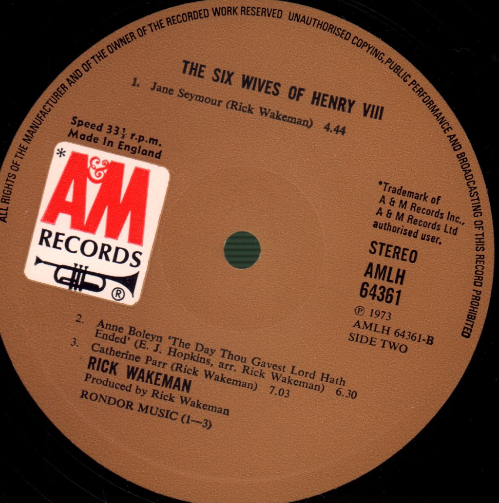 Rick Wakeman - Six Wives Of Henry Viii - Lp