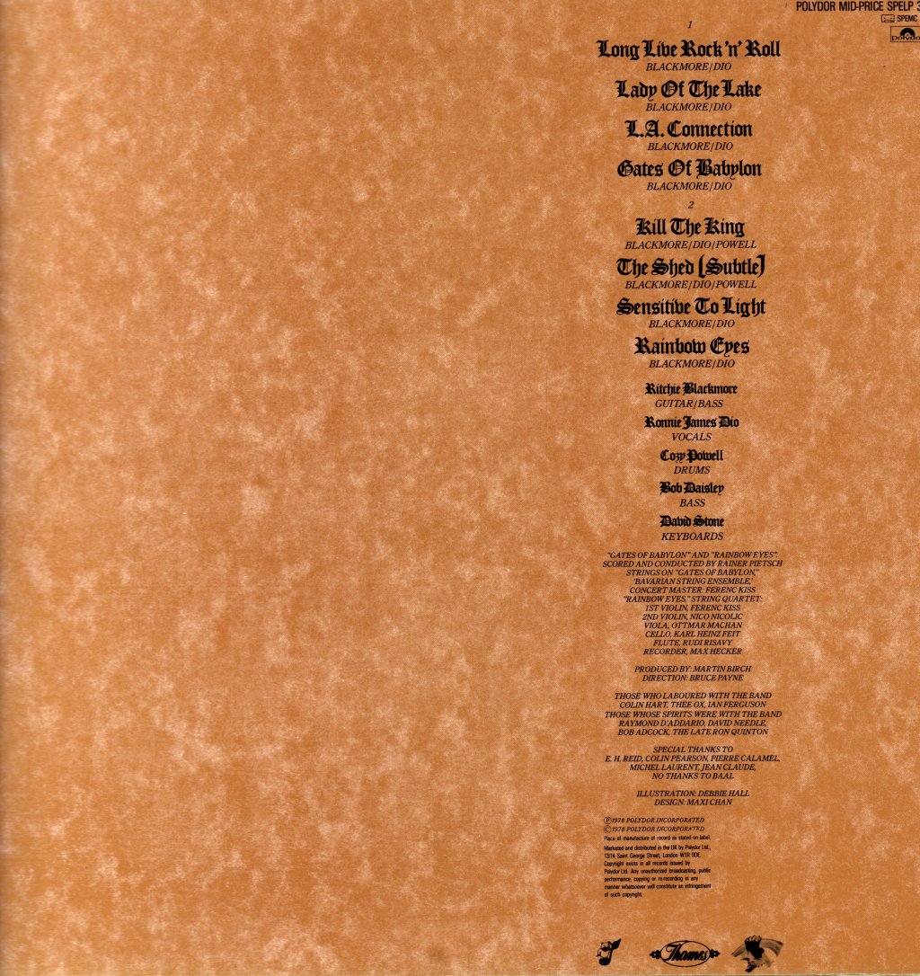 Rainbow - Long Live Rock 'N' Roll - Lp