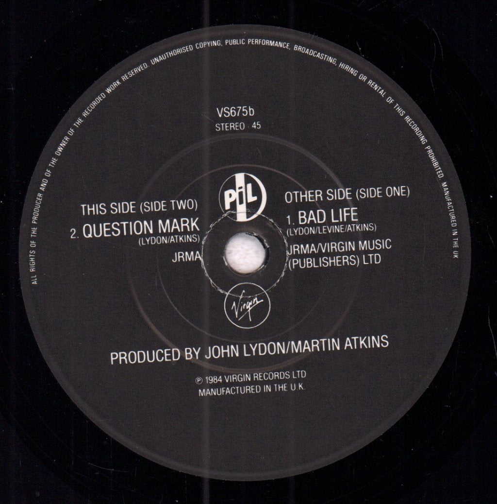 Public Image Ltd - Bad Life - 7 Inch