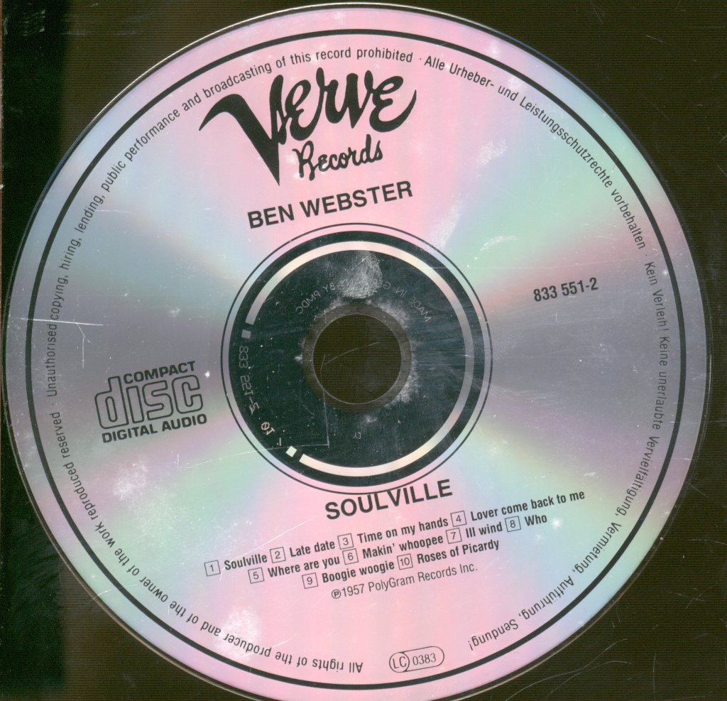 Ben Webster Quintet - Soulville - Cd