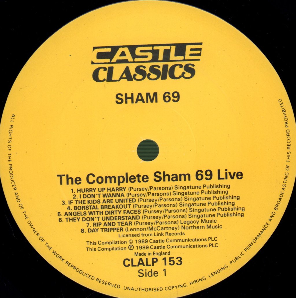 Sham 69 - Complete Sham 69 Live - Lp
