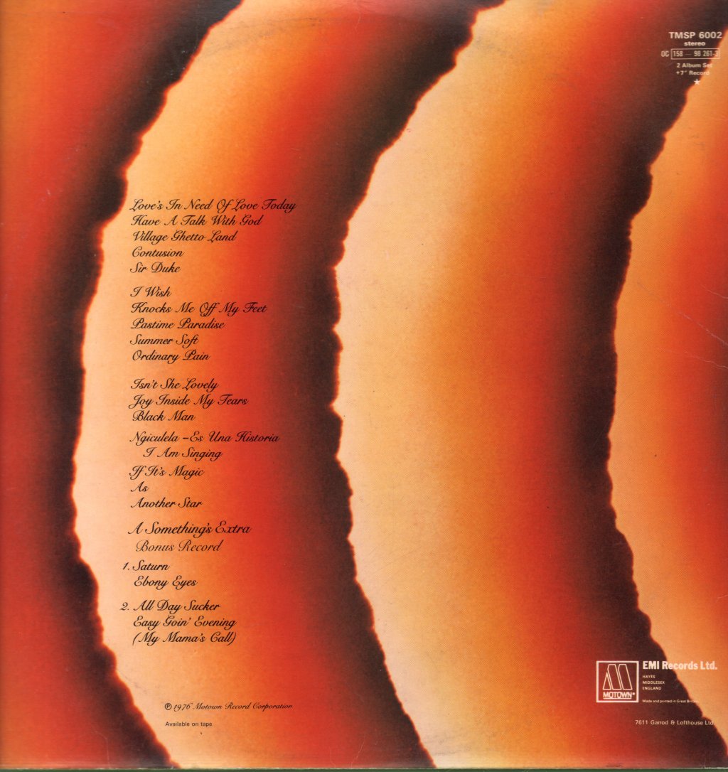 Stevie Wonder - Songs In The Key Of Life - Double Lp