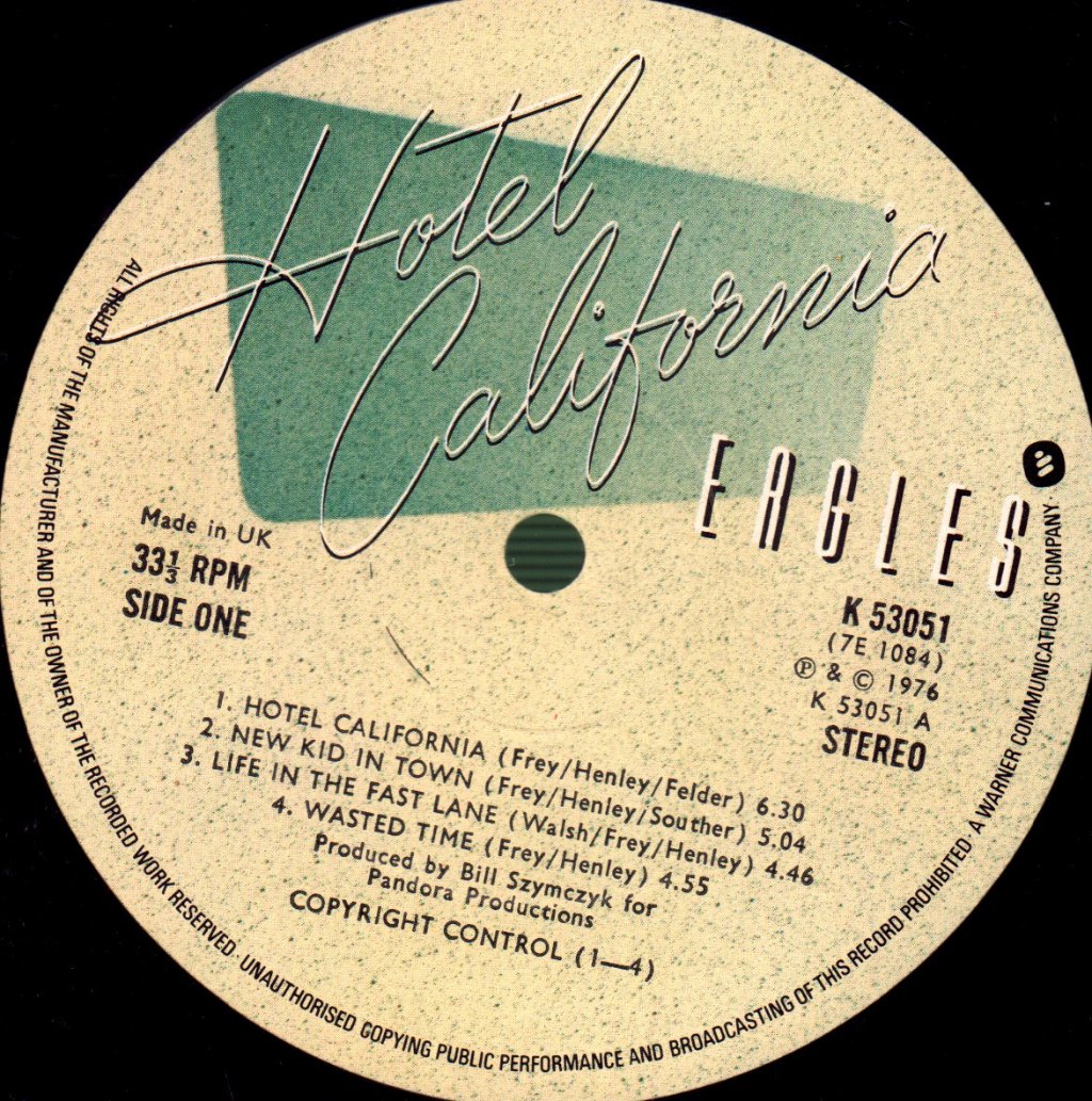 Eagles - Hotel California - Lp