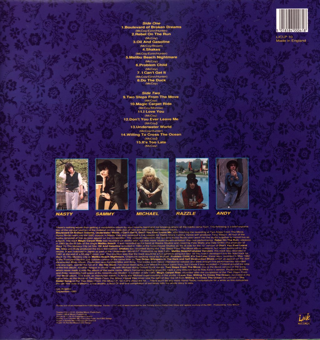 Hanoi Rocks - Tracks From A Broken Dream - Lp