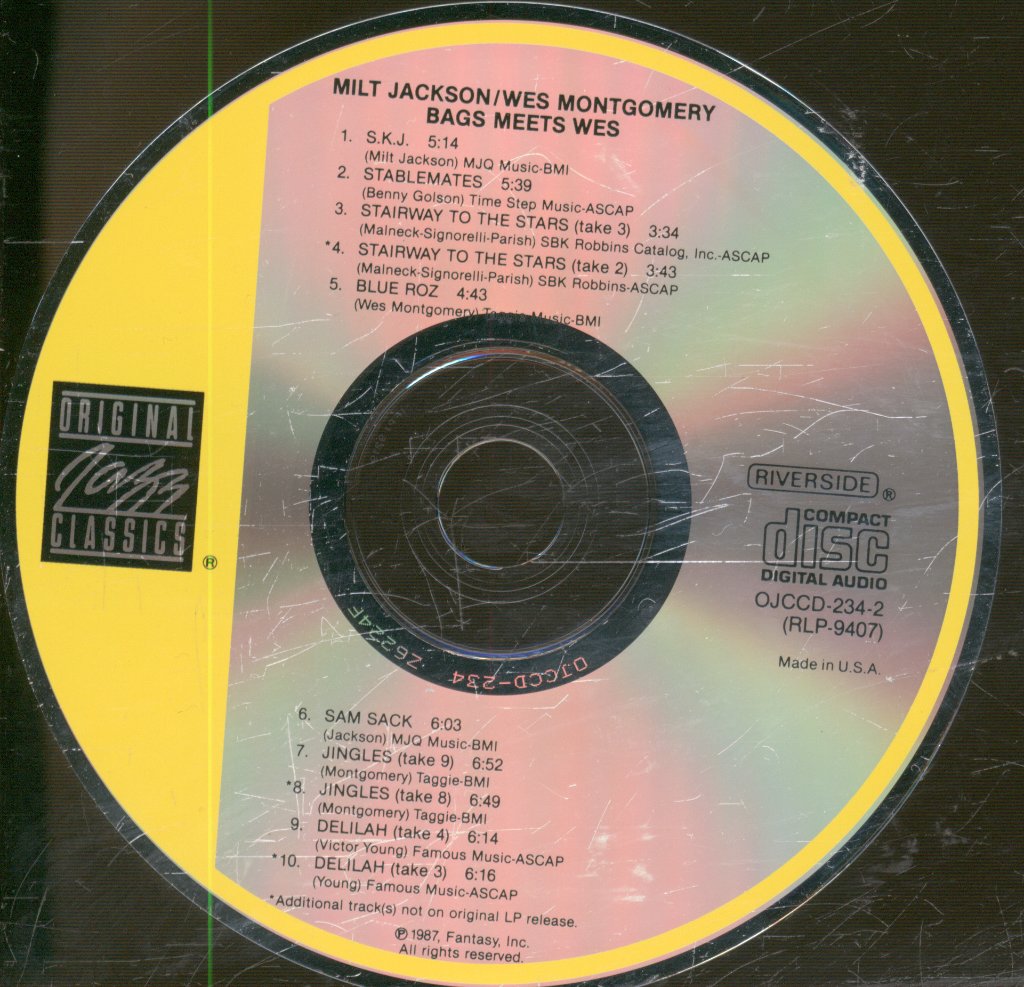 Milt Jackson And Wes Montgomery - Bags Meets Wes! - Cd