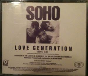 Soho (90'S Artist) - Love Generation - Cd