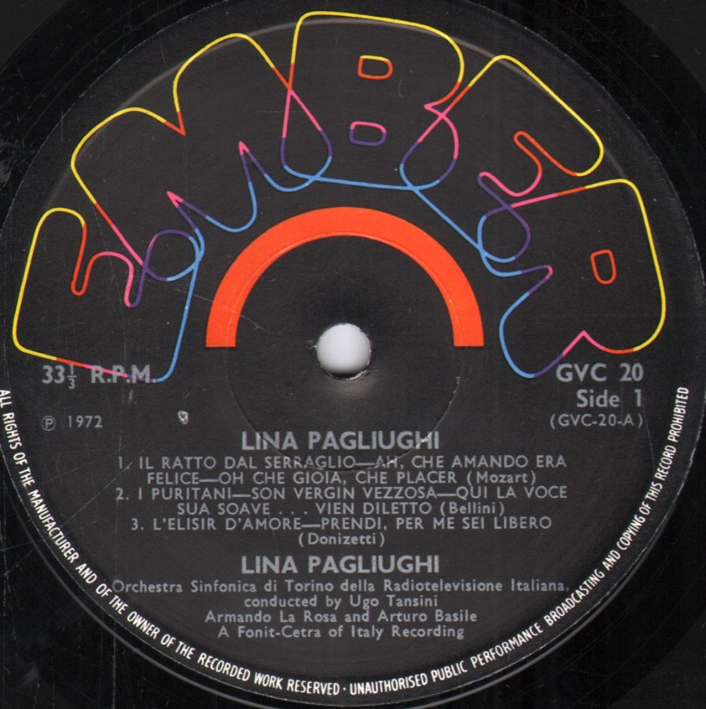 Lina Pagliughi - Lina Pagliuchi - Lp