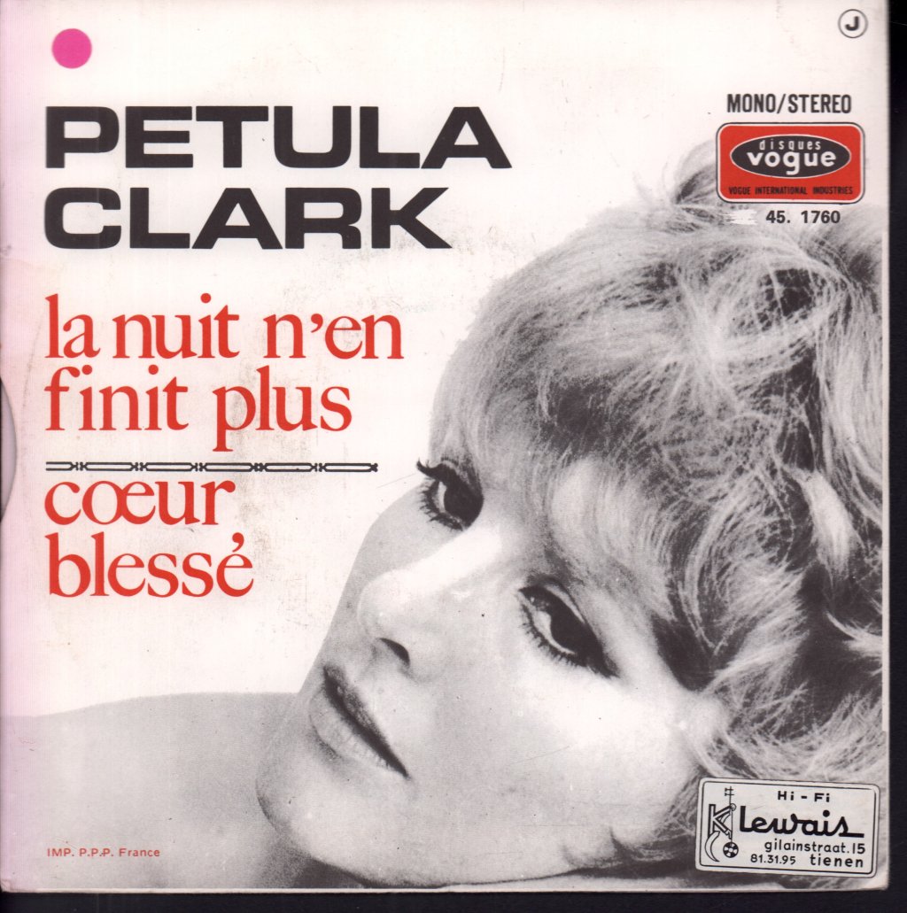 Petula Clark - La Nuit N'en Finit Plus - 7 Inch