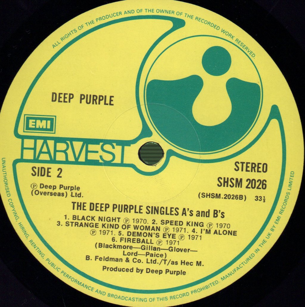 Deep Purple - Singles A's And B's - Lp