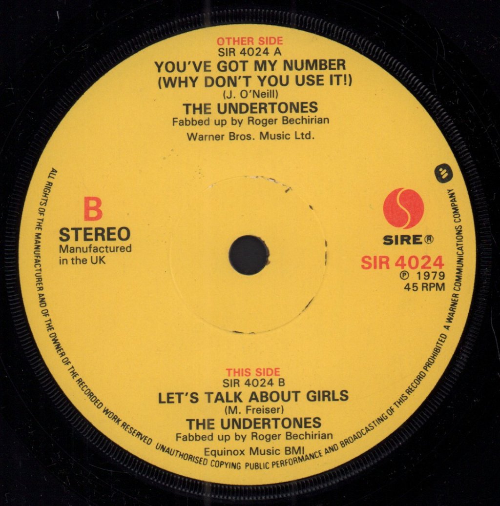 Undertones - You've Got My Number - 7 Inch