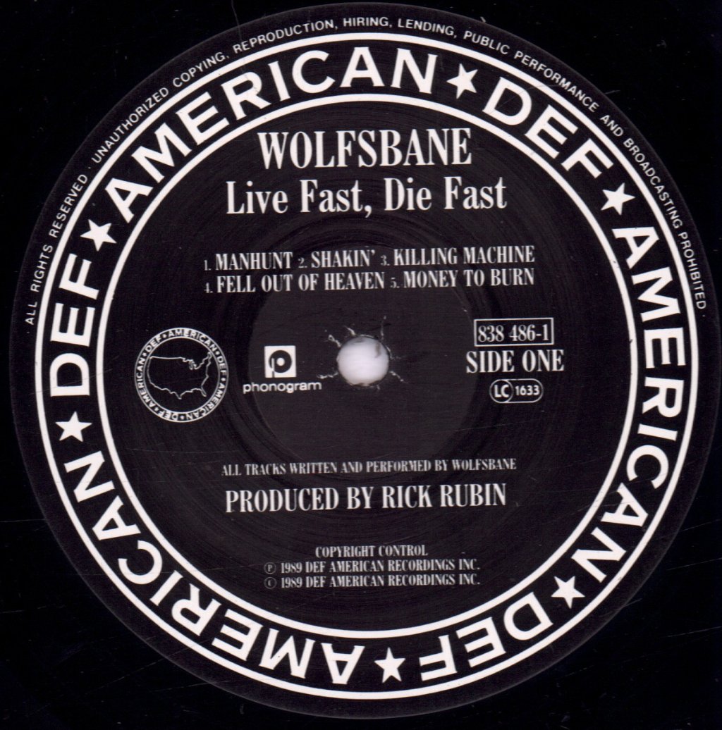 Wolfsbane - Live Fast Die Fast - Lp