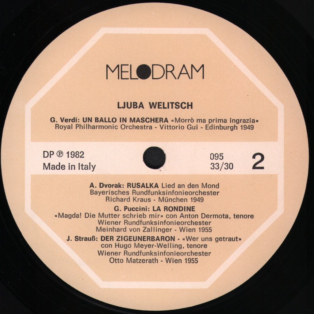 Ljuba Welitsch - Live - Volume I - Double Lp