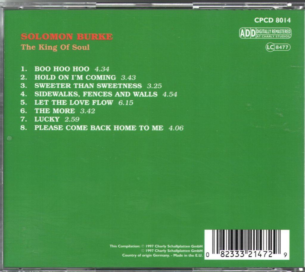 Solomon Burke - King Of Soul - Cd