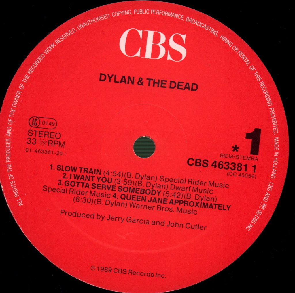 Bob Dylan And The Grateful Dead - Dylan & The Dead - Lp