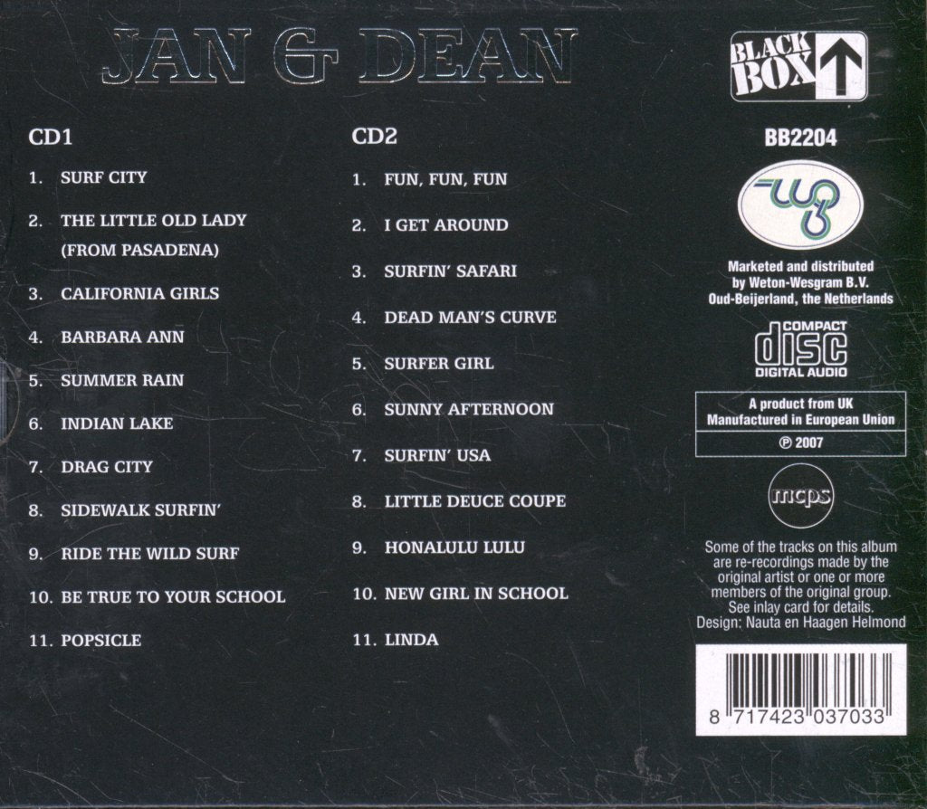 Jan And Dean - Surf City - Double Cd