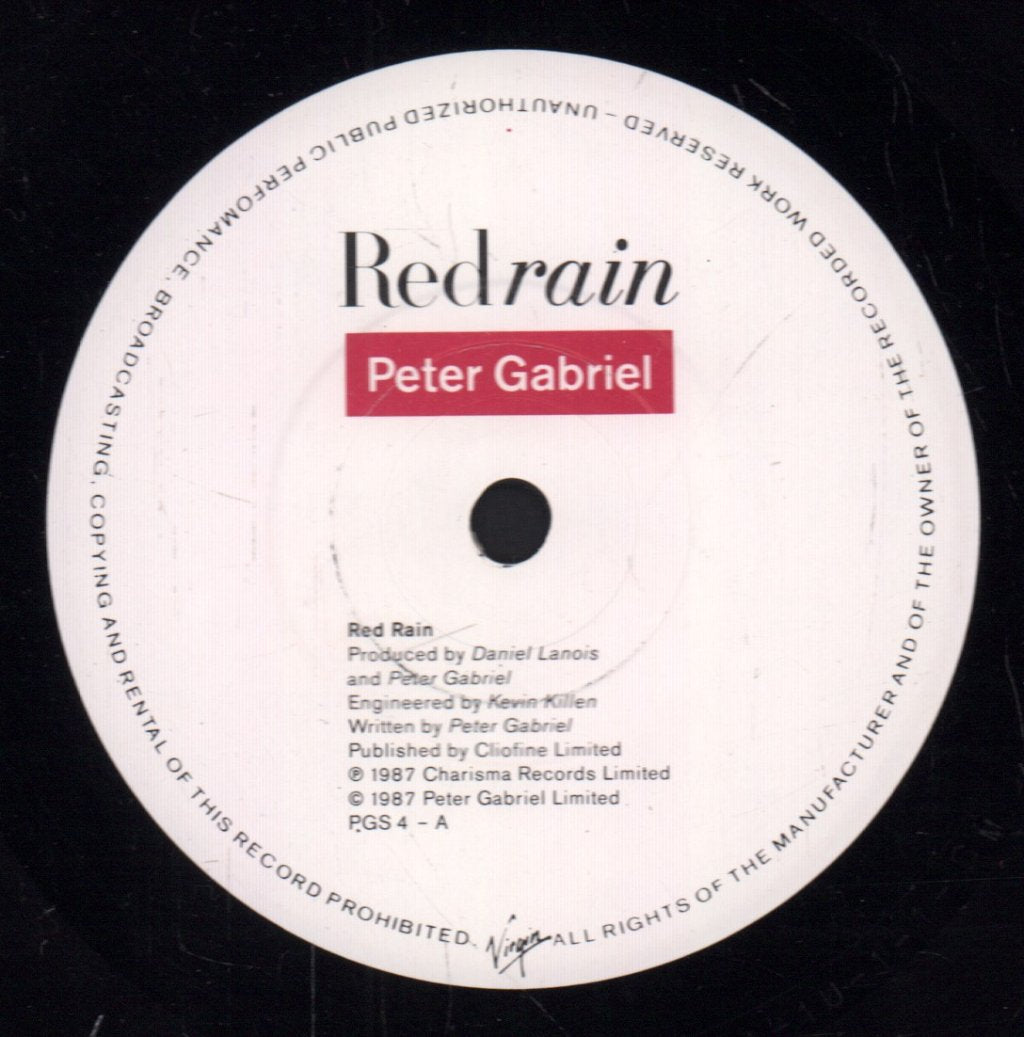 Peter Gabriel - Red Rain - 7 Inch