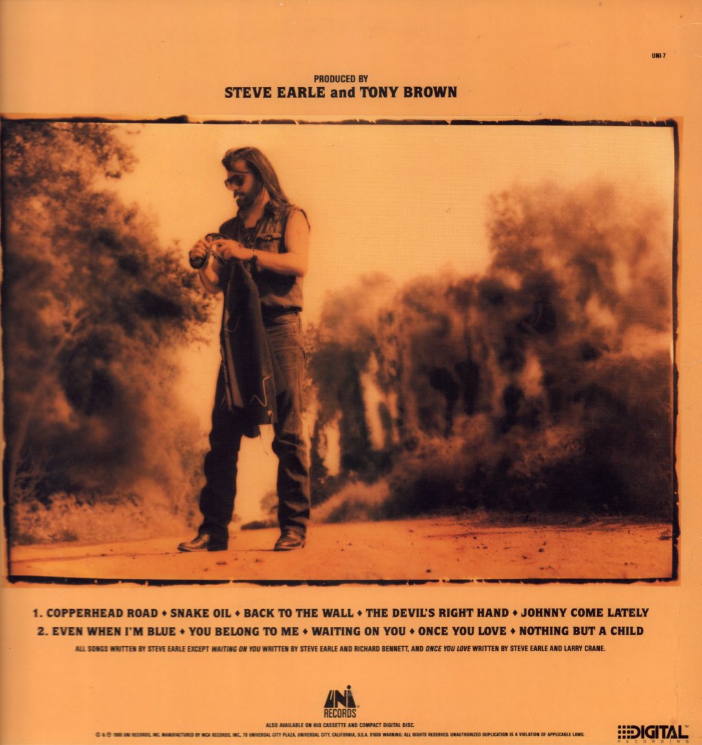 Steve Earle - Copperhead Road - Lp
