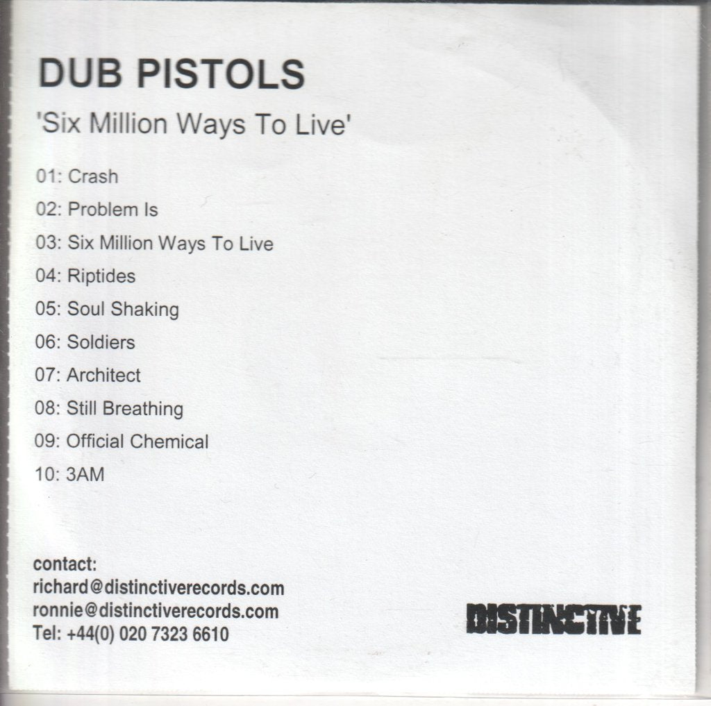 Dub Pistols - six million ways to live - Cdr