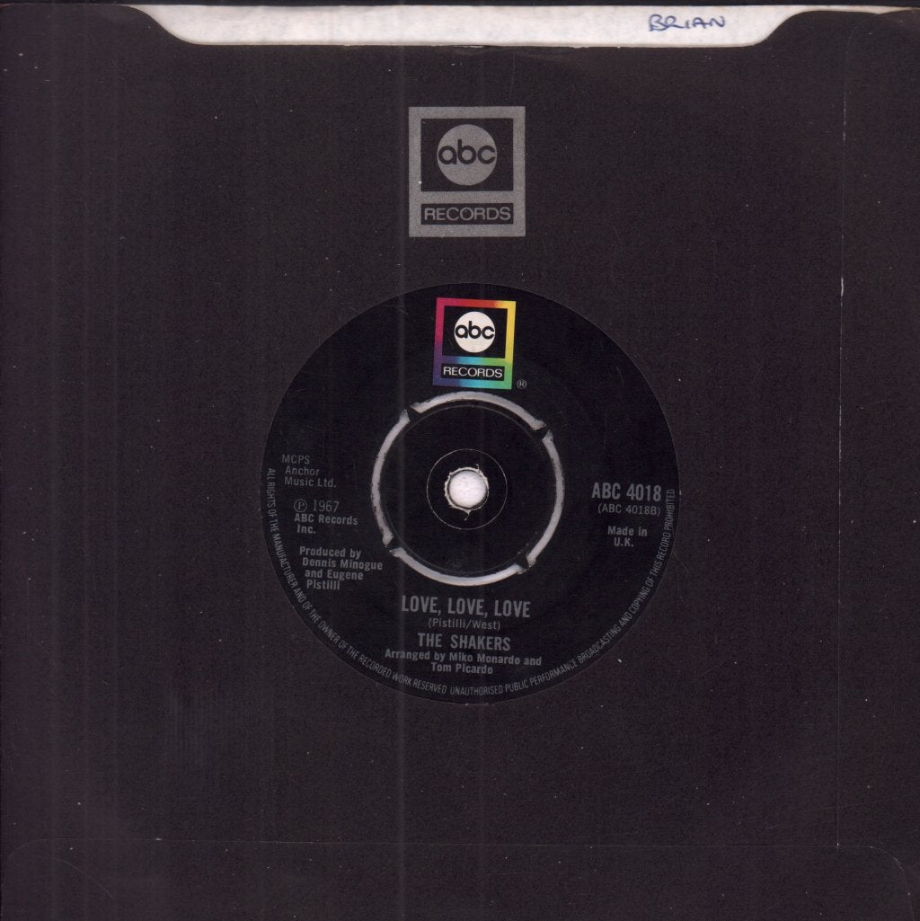 Shakers (60'S Group) - One Wonderful Moment - 7 Inch